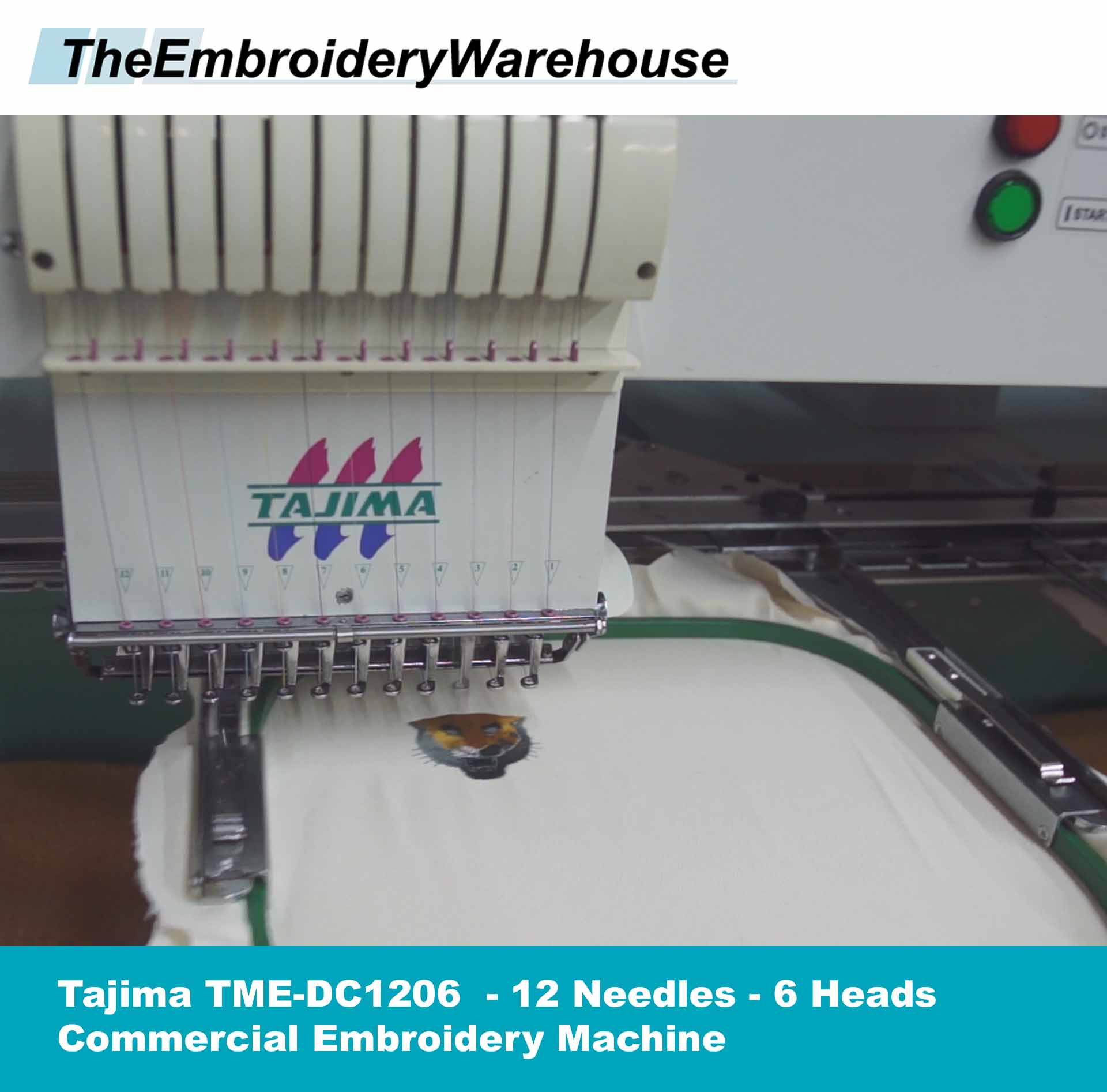 Tajima TMEDC1206 6 Head 12 Needles Commercial Embroidery Machine